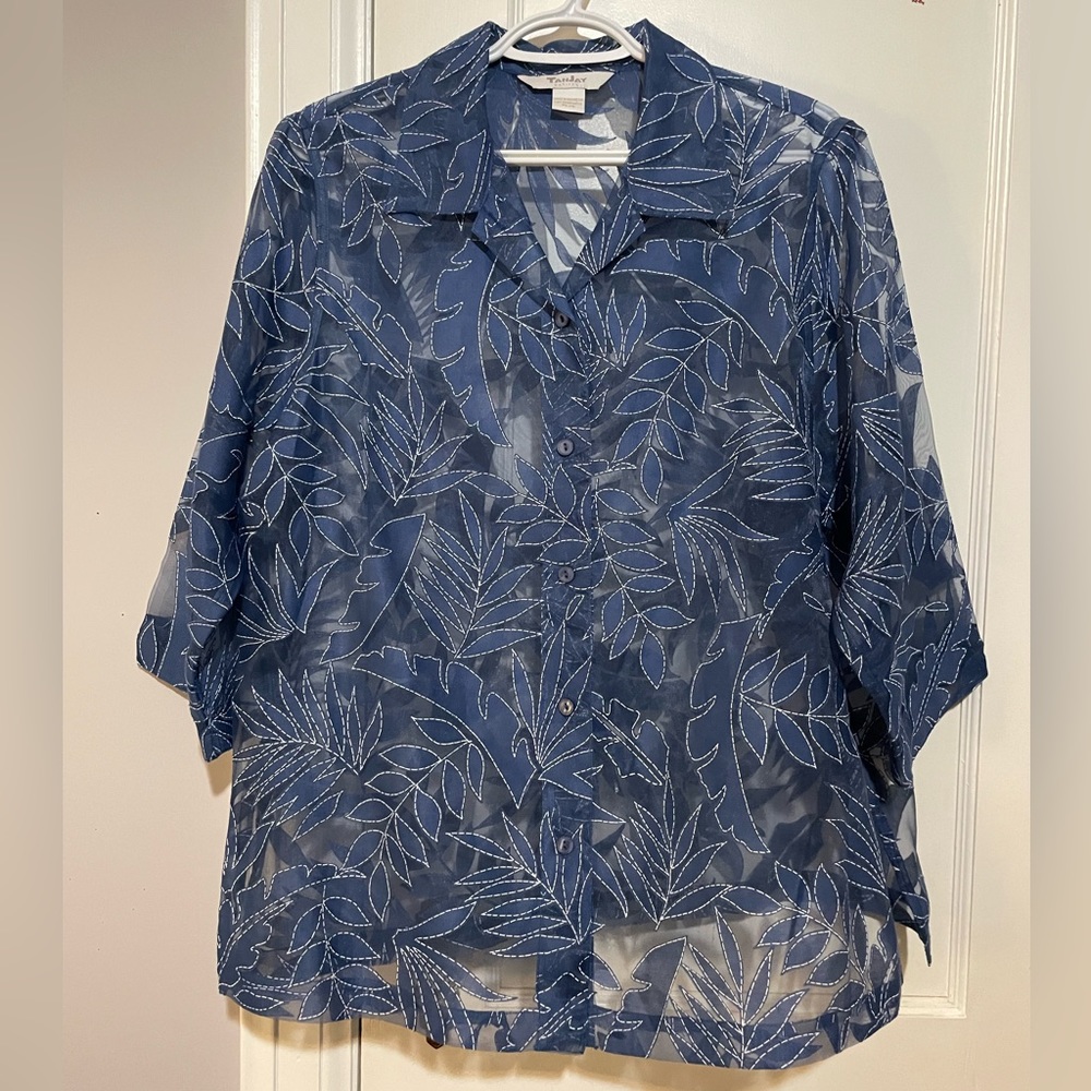 TanJay button up. Size Large
